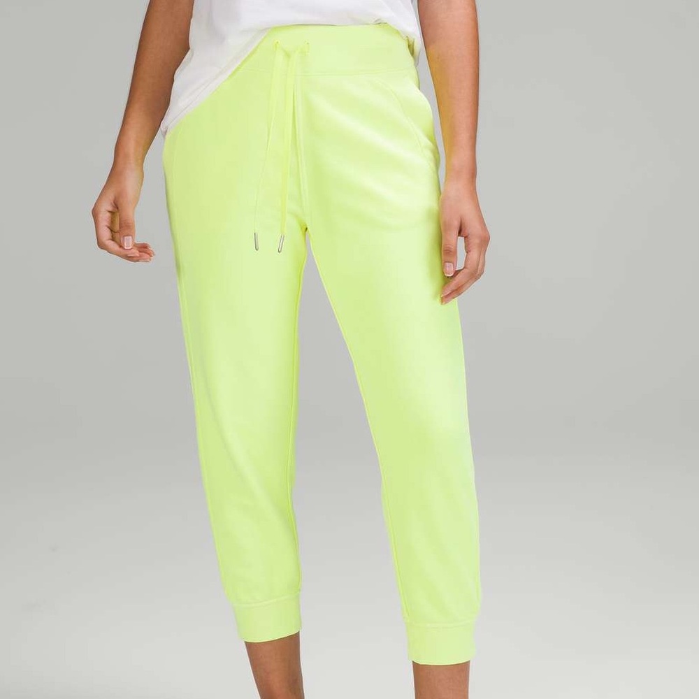 lululemon athletica Neon Yellow Cropped Joggers